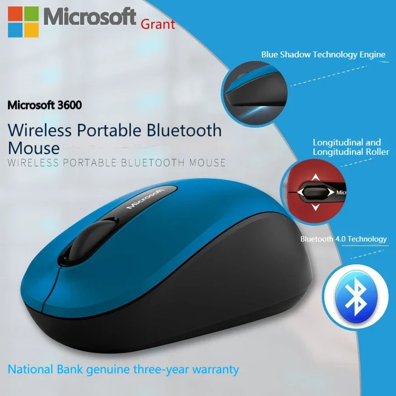 Mouse Inalámbrico Bluetooth Microsoft 3600 – Ligero, Compacto y Portátil - Imagen 6