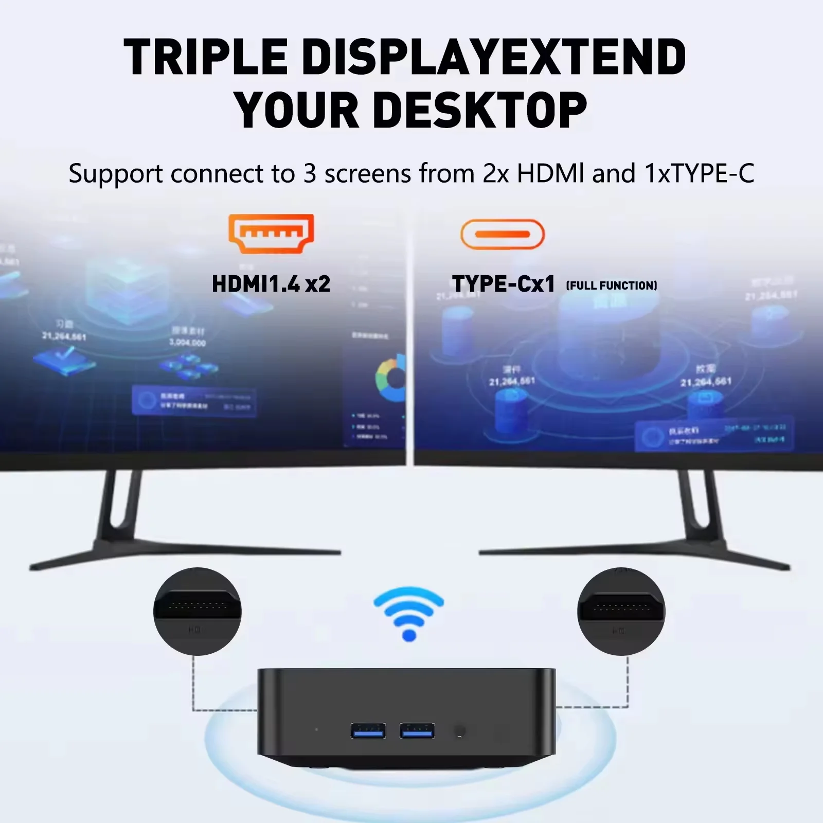 Mini PC Intel Core i9-10980HK | 32GB RAM | 1TB SSD NVMe | Windows 11 Pro | Wi-Fi 6 | Bluetooth 5.2 | 4K UHD - Imagen 2
