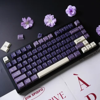 Set de 143 Teclas Keycaps Carbon Purple – Compatible con Teclados Mecánicos Multilenguaje