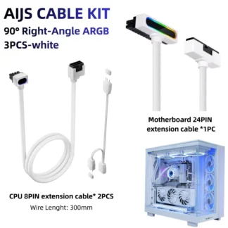 Kit de Cables de Extensión AIJS para Fuente de Poder – 3 Piezas