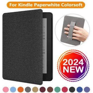 Funda con Asa para Kindle Paperwhite 2024 y Kindle Colorsoft 7” – Auto Wake/Sleep