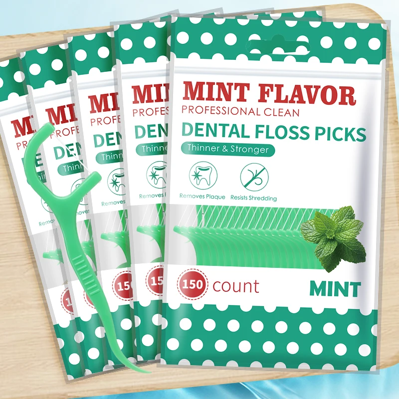 300 Palillos de Hilo Dental con Menta – Set Portátil de Limpieza Bucal - Imagen 2