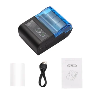 Bisofice Portable Mini Thermal Printer 2 Inch Wireless USB Receipt Bill Ticket Printer with 58mm Print Paper Compatible