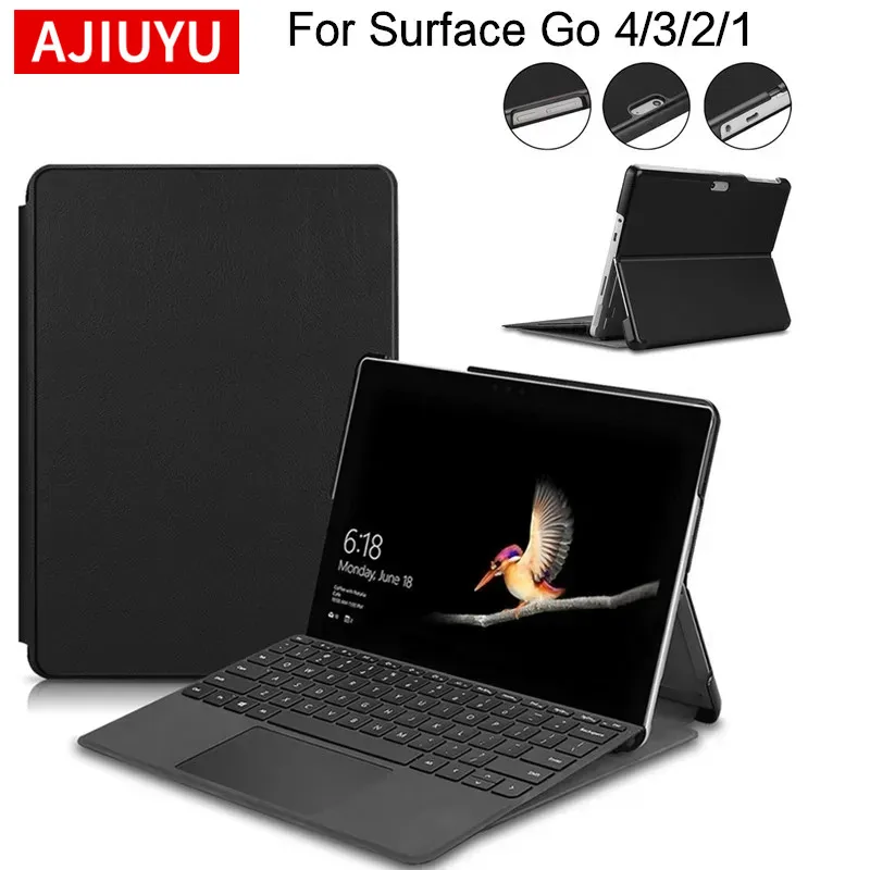 Funda Protectora de Cuero PU para Microsoft Surface Go 1/2/3/4 de 10.5"