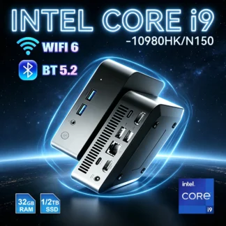 Mini PC Intel Core i9-10980HK | 32GB RAM | 1TB SSD NVMe | Windows 11 Pro | Wi-Fi 6 | Bluetooth 5.2 | 4K UHD